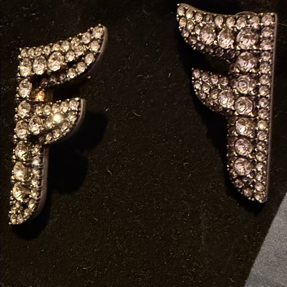 Fendi Silver Crystal Earrings - Picture 4 of 4
